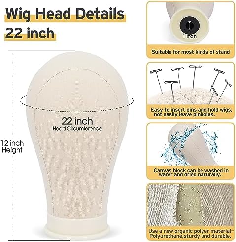 Klvied Reinforced Wig Mannequin Stand with Head Set,Rose Golden - Image 5