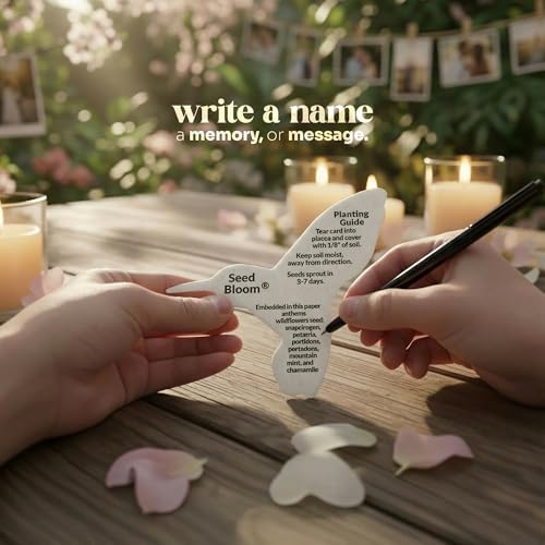 48 Black & White Hummingbird Plantable Memorial Gift Tags - Image 5