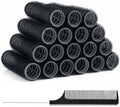 19PCS Self Grip Small Hair Rollers for Women Heatless Velcro Rollers for Hair Volume Set with Tail Comb for Medium Short Hair and Bangs DIY Curly Hairstyle(Black) by Unknown