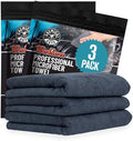 Chemical Guys Workhorse Professional Grade Microfiber Towels for Cars - Black 16x16 Inch Microfiber Cleaning Cloths for Home & Pet Drying, Soft & Scratch-Free, Drying & Cleaning, 3 Count (Pack of 2) by ChemicalGuys