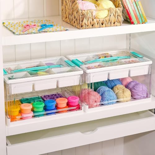 Vtopmart 24 QT Clear Storage Box with Tray & Dividers, 1 Pack–Basic - Image 7
