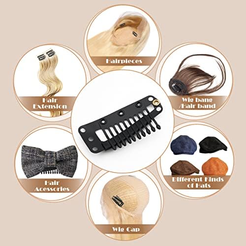 Dreamlover Hair Extension Clips, 10 Teeth, Black, 30 Pieces - Image 6