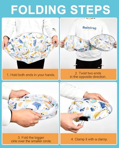 Lictin Haircut Capes Umbrella for Kids - Hair Cutting Haircut Cape Kids Waterproof Foldable Adjustment - Image 3