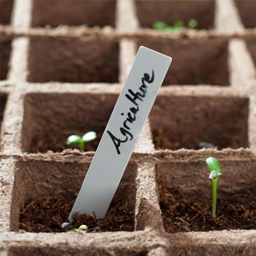 Dalzom® 300Pcs 4" Plant Labels with Marker Pen, Waterproof Plastic Plant Tags for Outdoor Seedlings Vegetable Garden Signs Markers Label Stakes (White) - Image 7