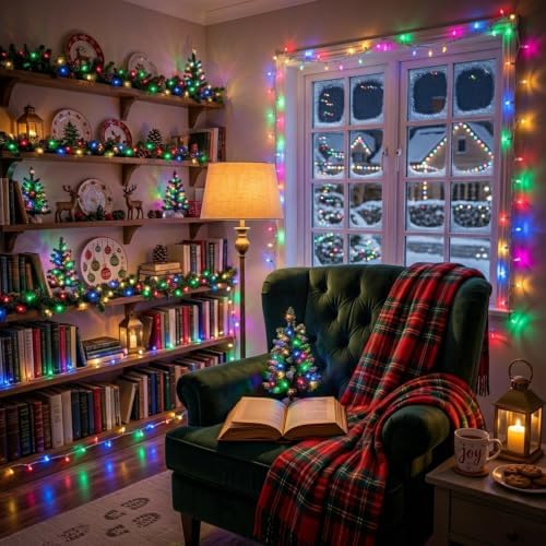 Multicolor 100 Count 20FT Christmas Mini String Lights, Incandescent White Wire Fairy Lights with UL Certified Christmas Decorations for Indoor Outdoor Yard Party Patio Home Decor - Image 5