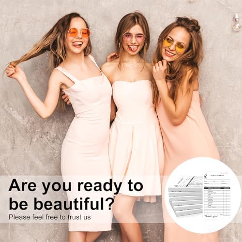 6 Pack Salon Check Pad Guest Checks Books 2.99×5 inch Server Note Pads Waiter Checkbook Beauty Salon Receipt Ticket Book Barbershop Supplies 100 Sheets for Salon Barber Shop - Image 5