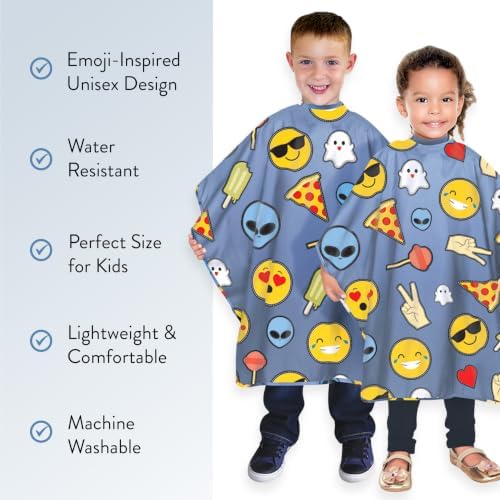 Betty Dain Kids Styling Haircut Cape, Social Kids Print, 30" x 36" - Image 3