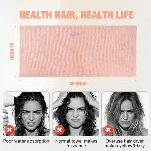 3 Pack Microfiber Hair Drying Towels for Women, Super Absorbent Microfiber Hair Towel for Curly Hair, Hair Drying Towel Wrap for Hair Care with Elastic Strap - Image 7