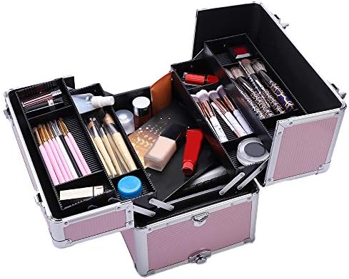 mefeir 3 in 1 Rolling Makeup Train Case, Large Cosmetic Trolley with 360° Rotation Wheels & 2 Drawers, Professional for Makeup & Tattoo Artist & Hairstylist - Image 5