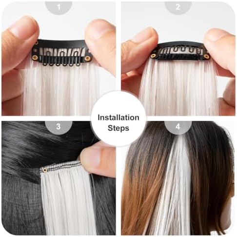 Sliver Gray Hair Extensions Clip in Light Grey Hairpiece Gift 14PCS - Image 4