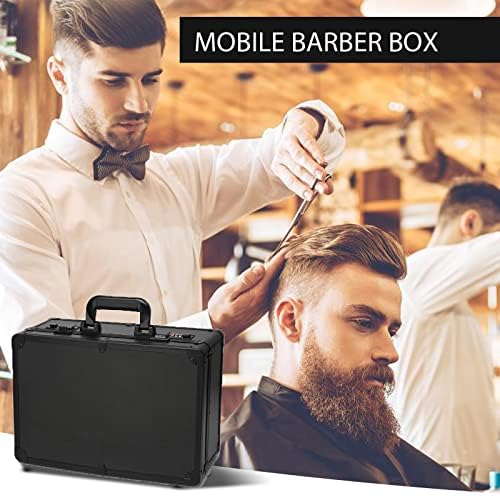 Barber Case Portable Barber Carrying Cases for Clippers and Supplies Double Layer Large Barbers Travel Tools Carry Organizer Box Professional Barber Kit Storage Case(black) - Image 5