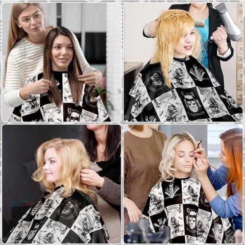 FEBSNOW Hair Cutting Cape Kit,Professional Barber Cape with Duster Brush - Image 6