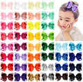 40PCS 4.5 Inch Hair Bows for Girls Grosgrain Ribbon Toddler Hair Accessories with Alligator Clips for Toddlers Baby Girls Kids by YHXXYLEN