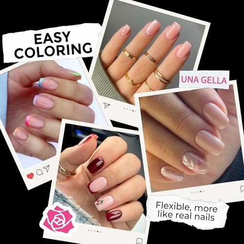 UNA GELLA Short Square X-Soft Gel Nail Tips 216pcs - Image 3