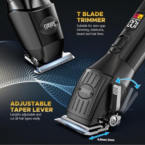 Professional Hair Clippers for Men Beard Trimmers Kit Zero Gapped Haircut Grooming Shaver Gift for Men Women Barber Kids (Black) - Image 5