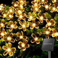 Brightown 60 LED Solar String Lights Flower Outdoor Waterproof Fairy Lights for Garden Yard Fence Patio Christmas Tree Wedding Party Decor, Warm White by Brightown