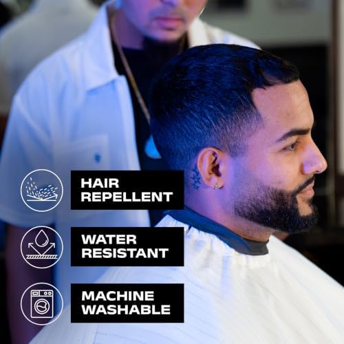 Barber Strong The Barber Cape Haircut Cover for Men, Hair Repelling and Static-Reducing Material, Water Resistant Fabric - Image 6