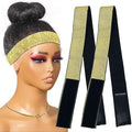 2 Pcs Elastic Gold Lace Melting Bands - Wig Band for Lace Fronts, Edge Wrap to Lay Edges (Pack of 2) by Atimiaza