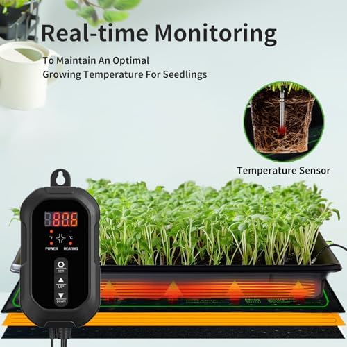 20"x20" Durable Seedling Heat Mat with Thermostat Controller - Image 4