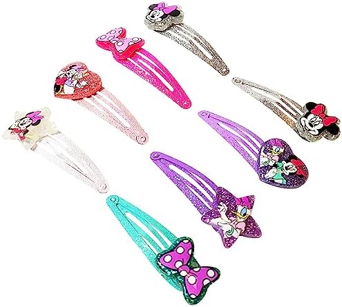 Disney Minnie Kids Hair Clips for Girls Snap Clips 8 Pack Multi Color Ages 3+ - Image 6