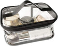 Toiletry Bag Makeup Cosmetic Clear Bag Portable Waterproof Transparent Travel Storage Black by MOMO%27s+ANEMEL