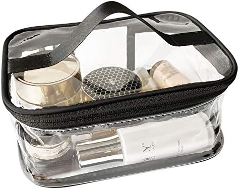 Toiletry Bag Makeup Cosmetic Clear Bag Portable Waterproof Transparent Travel Storage Black by MOMO%27s+ANEMEL