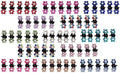 ANBALA 65pcs Mini Hair Clips No-Slip Grip Small Claw Clips Glitter Teeth Clips Rhinestone Hair Clips Metal Clamps Flower Hair Accessories for Women Girls (Mix Color) by ANBALA