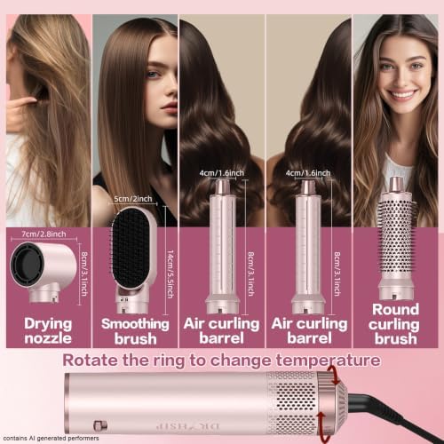 5-in-1 Hair Styler, Wrap Air Curler & Blow Dryer Brush for Women - Image 5