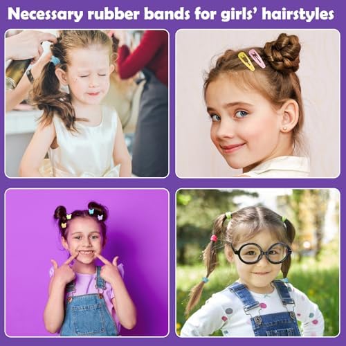 Hair Accessories for Girls - 360 Pieces Toddler Elastic Hair Ties, Hair Clips, and Hair Tail Tools in 31 Colors - Image 6