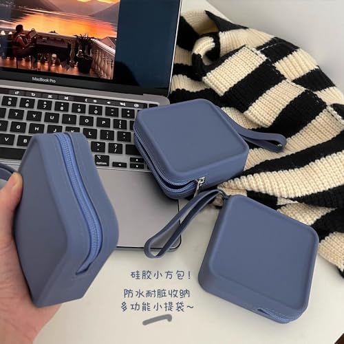 Silicone Mini Makeup Bag Pouch for Purse, Small Cosmetic Travel Bag Zipper Pouch Waterproof Cute Coin Purse Portable Makeup Storage Bag Travel Toiletry Organizers Bag for Women Girls - Image 7