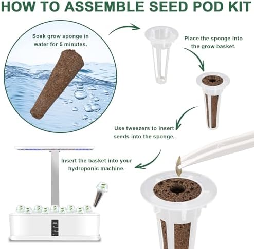 Lettuce Seed Pod Kit Included Romaine, Bibb Lettuce, Boston Lettuce, Red&Green Leaf, Grow Anything Seed Starter Pod Kit for Hydroponics Growing System with Plant Food and Accessories (8-Pod) - Image 5