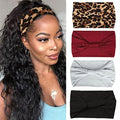 XTREND 4 Packs Wide Headband Fashion Headscarf Bohemian Style Elastic Knotted Non-slip Headband Suitable For Black Women Outdoor Yoga Sports Printed Hair Accessories by XTREND