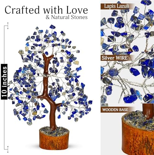YATSKIA Lapis Lazuli Crystal Tree of Life, Birthday Gifts for Women, Mom & Friends, Handmade Gemstone Tree, Boho Home, Room & Office Desk Decor, House Warming Gifts - Image 2