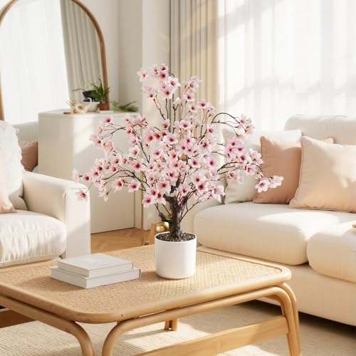 Caxchiling Artificial Cherry Blossom Tree 2FT, Faux Potted Tree Indoor - Image 6