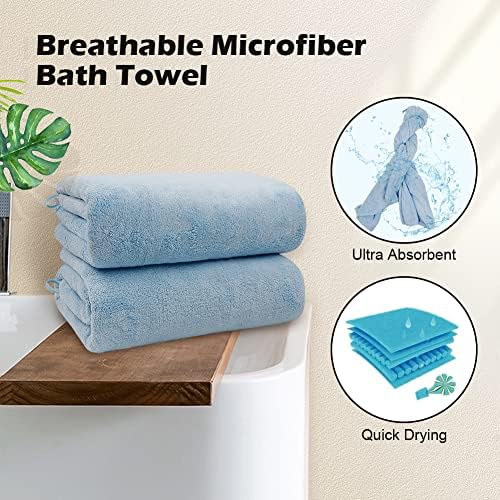 Orighty Bath Towels, Soft Feel Bath Towel, 2 Pack (27'' x 54'') - Image 4