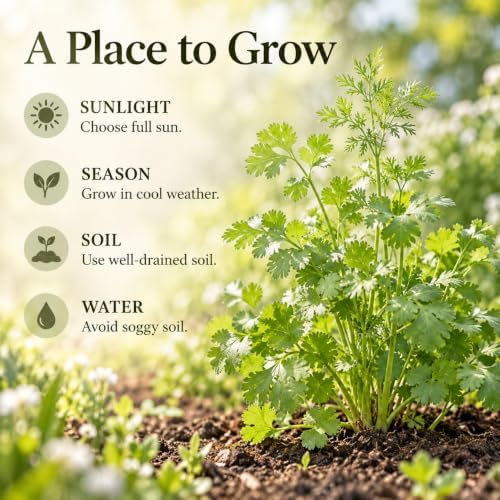 ZEshops 1000 Coriander Cilantro Seeds, Planting for Herb Gardens - Image 5