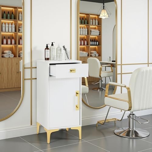 BarberPub Storage Barber Station with Cabinet, Salon Station 2027 - Image 2