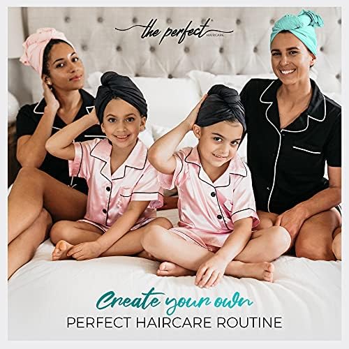 Microfiber Hair Towel Wrap for Women – Large Fast Drying Hair Towel with Patented Clip – Anti-Frizz, Super Absorbent, Silky Smooth Microfiber – Plopping Hair Wrap for Curly & Wavy Hair – 2 Pack - Image 5