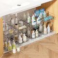 Vtopmart 4 Pack Plastic Clear Pull Out Organizer with Dividers (S-Divided) by Vtopmart