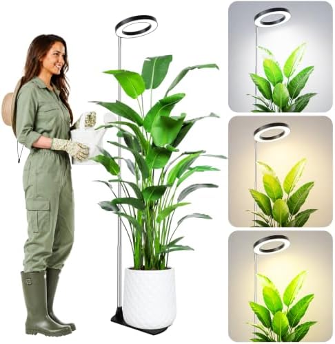 LBW Grow Lights for Indoor Plants, 6.3" Full Spectrum Plant Light with Base by LBW