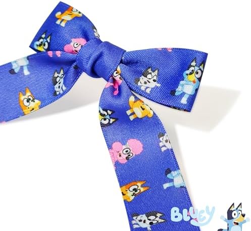 Bluey Printed Long Tail Hair Bow Set for Girls – 7-Pack Printed Bows with Alligator Clips – Cute Hair Accessories for Kids Ages 3+ - Image 5