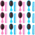 Nuogo 24Pcs Hair Brush Comb Set Mini Wet Detangler for Travel, Fresh Color by Nuogo