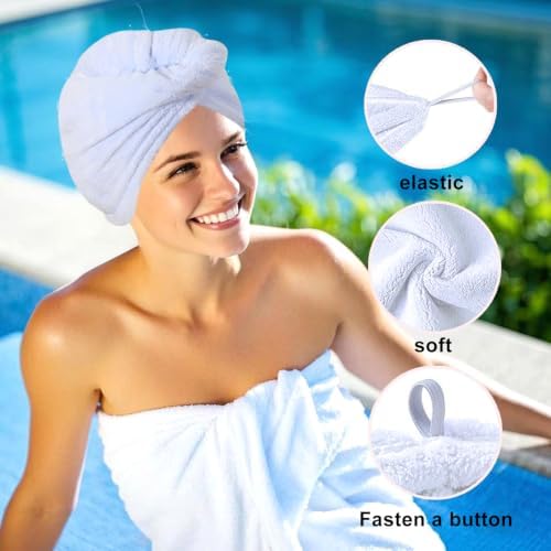 Microfiber Hair Drying Towel Wrap,Hair Turbans Towel for Wet Hair - Image 5