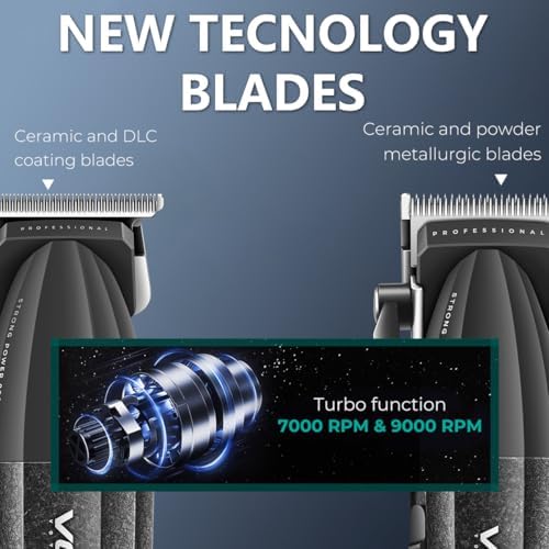 VGR 640S3 Professional 3 in 1 Hair Cutting Kit, 9000RPM Hair Clippers for Men Professional Hair Trimmer & Foil Shavers Set, Cordless Mens Barber Combo for Home, for Him(Green) - Image 6