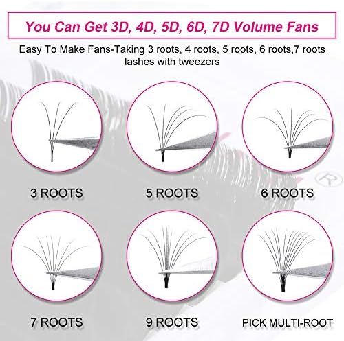 FADLASH Easy Fanning Volume Lashes 8-25mm Available Volume Eyelash Extensions Self Fanning Lashes C D DD Curl Lash Extension Supplies (0.07-C, 18mm) - Image 6