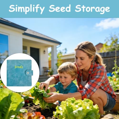 Seed Storage Organizer Binder, Seed Packet Organizer with 50 Clear Pockets - Image 6