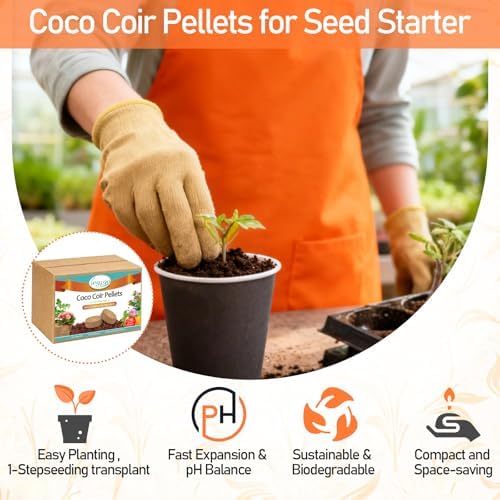 Legigo 100 Pcs 30mm Organic Coco Coir Pellets, Seed Starter Soil Pods - Image 3