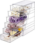 FABROK Clear Hair Accessory Organizer Box with 6 Drawers by FABROK