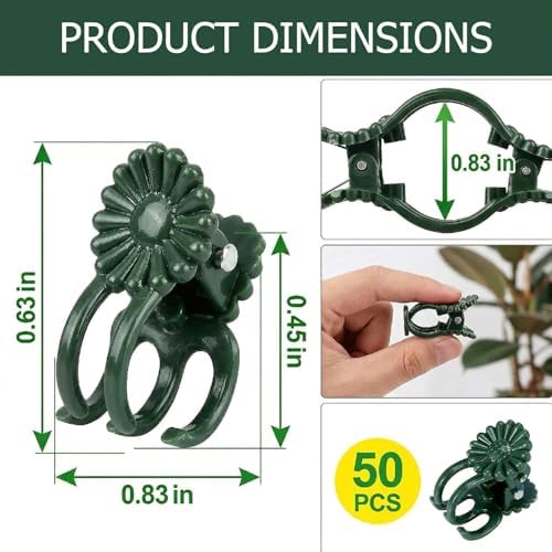 Plant Clips 50 Pcs, Orchid Support Clips, Flower Vine Garden Clips for Climbing Plants - Image 4