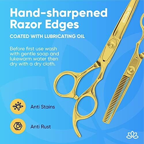 Equinox Professional Barber Scissors Set - Includes Scissors & Thinning Shears for Hair Cutting & Grooming, Japanese Stainless Steel Barber Accessories - Image 4